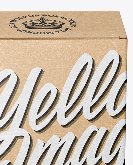 Kraft Paper Box Mockup