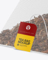 Pyramid Tea Bag Mockup