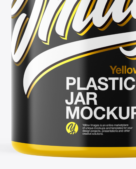 Glossy Plastic Jar Mockup Glossy Plastic Jar Mockup