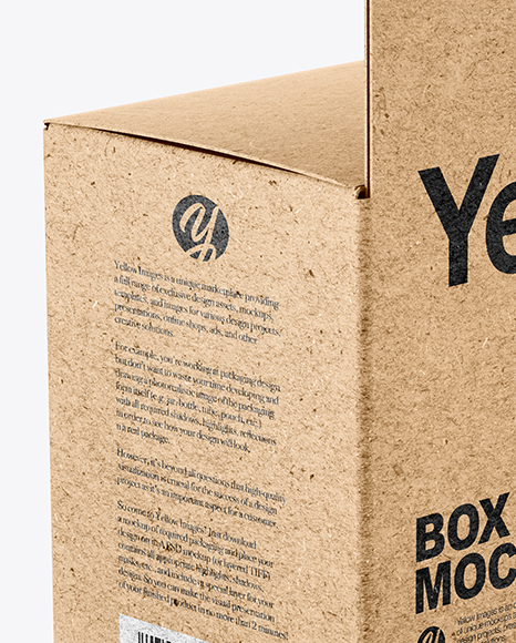 Kraft Paper Box Mockup Kraft Paper Box Mockup