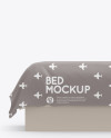 Bed with Silk Linens Mockup