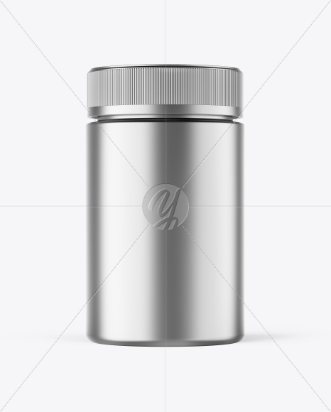 Metallized Plastic Jar Mockup Metallized Plastic Jar Mockup