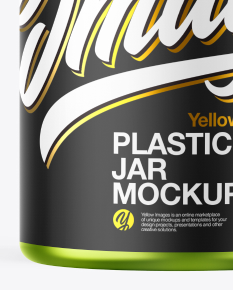 Metallized Plastic Jar Mockup Metallized Plastic Jar Mockup