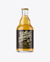 330ml Clear Glass Beer Bottle Mockup