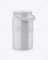 Plastic Jar With Handle Mockup - Halfside View (High Angle Shot)