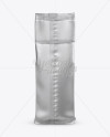 Matte Metallic Coffee Bag Mockup - Back View