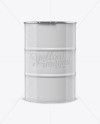 200L Metal Barrel Mockup - Eye-Level Shot