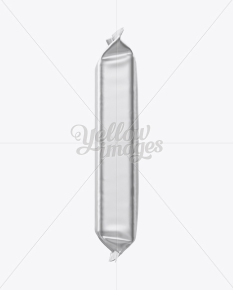 Matte Metallic Snack Bar Mockup - Front & Side Views