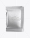 Matte Metallic Sachet Mockup - Front View Matte Metallic Sachet Mockup - Front View