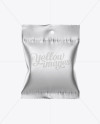 Matte Metallic Snack Package Mockup - Front View