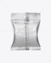 Matte Metallic Snack Package Mockup - Back View