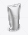 Matte Metallic Stand Up Pouch Mockup - Halfside View