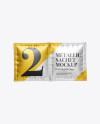 Double Matte Metallic Sachet Mockup - Front View