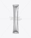 Matte Metallic Stick Sachet Mockup - Front View