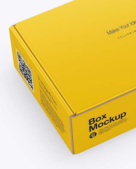 Glossy Paper Box Mockup