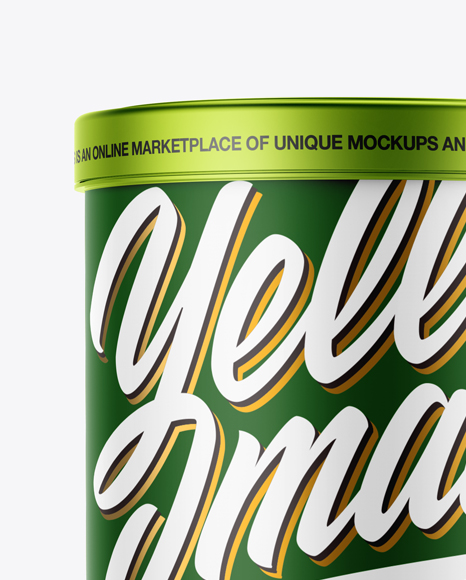 Metallized Plastic Jar Mockup Metallized Plastic Jar Mockup