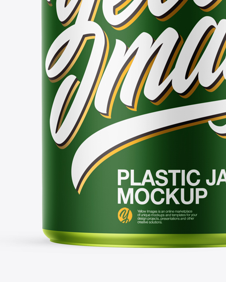 Metallized Plastic Jar Mockup Metallized Plastic Jar Mockup