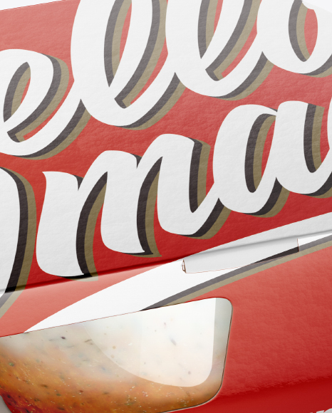 Two Plastic Cups w/ Sauce Mockup