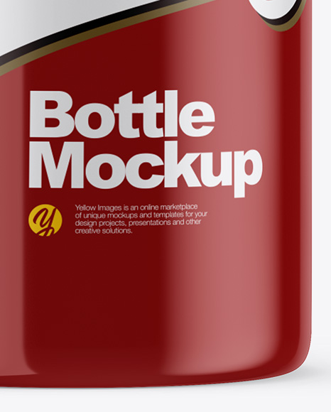 Glossy Plastic Bottle Mockup