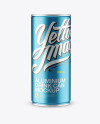 1L Metallic Aluminium Can Mockup