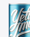 1L Metallic Aluminium Can Mockup