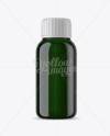Green Glass Syrup Bottle Mockup