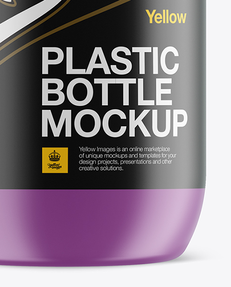 Matte Plastic Sport Nutrition Bottle Mockup