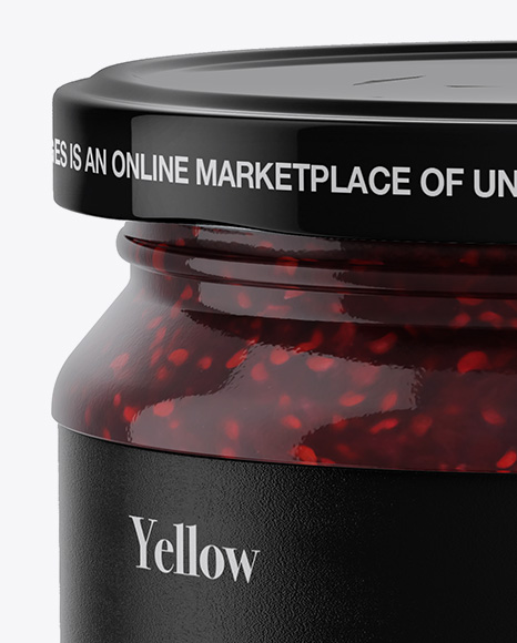 Clear Glass Jar w/ Jam Mockup Clear Glass Jar w/ Jam Mockup