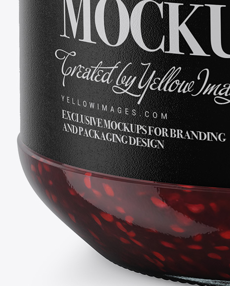 Clear Glass Jar w/ Jam Mockup Clear Glass Jar w/ Jam Mockup