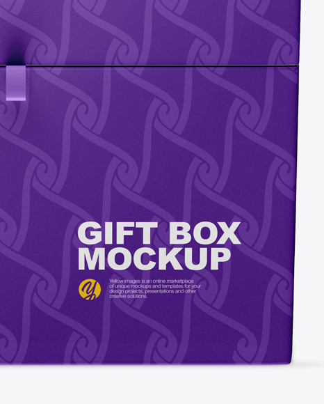 Glossy Gift Box Mockup