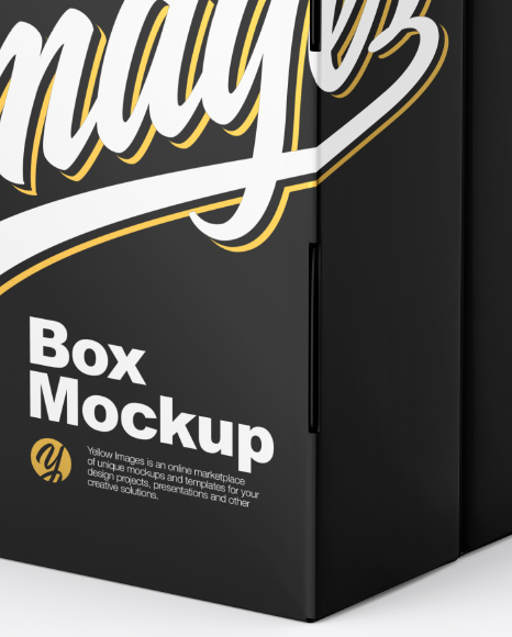 Glossy Paper Box Mockup