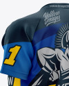 Women’s MTB Trail Jersey mockup (Back Half Side View)