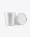 Two Matte Ice Cream Cups Mockup