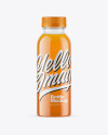 Clear PET Carrot Juice Bottle Mockup