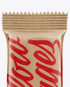 Kraft Snack Bar Sachet Mockup - Front View