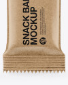 Kraft Snack Bar Sachet Mockup - Front View