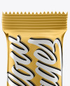 Metallic Snack Bar Sachet Mockup - Front View