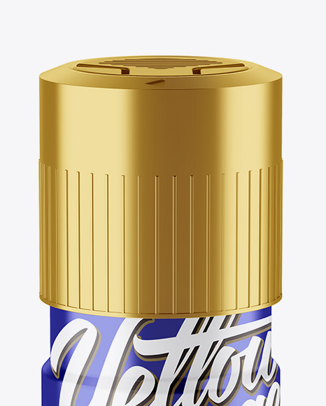 Metallic Plastic Deodorant Mockup (High-Angle Shot)