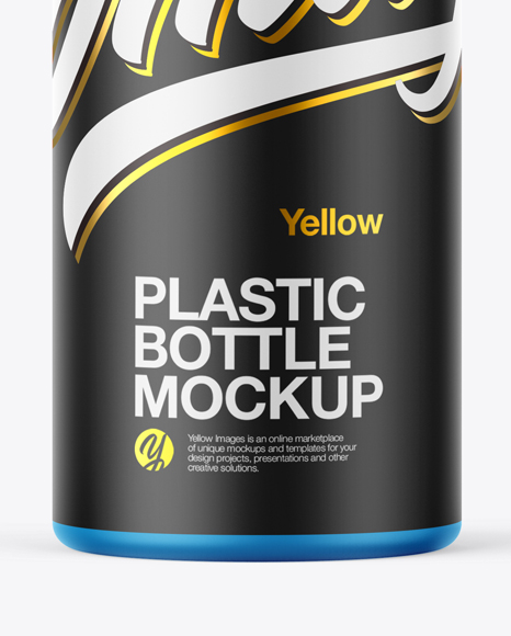 Matte Plastic Bottle Mockup