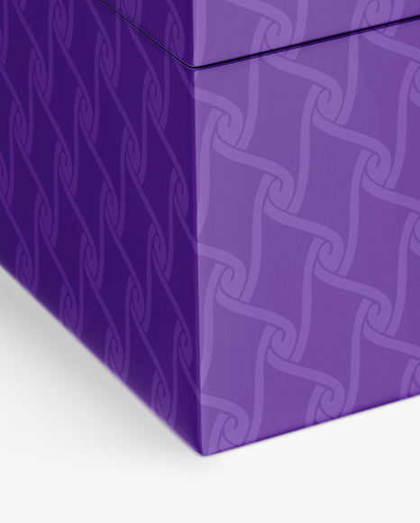 Glossy Gift Box Mockup