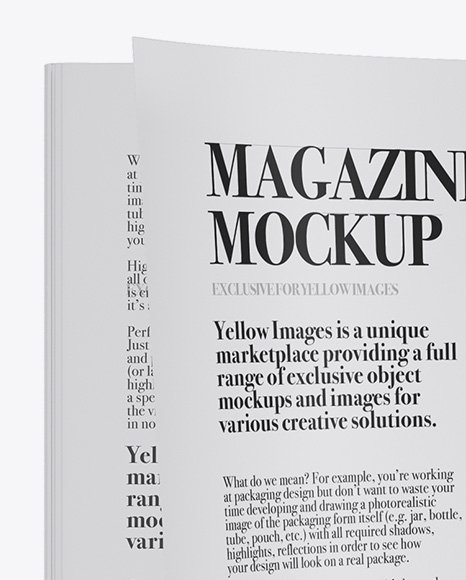 Opened Magazine Mockup