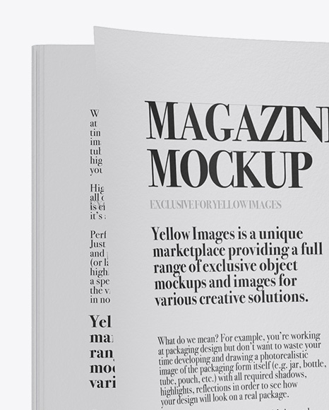 Opened Textured Magazine Mockup