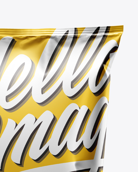 Matte Metallic Snack Package Mockup