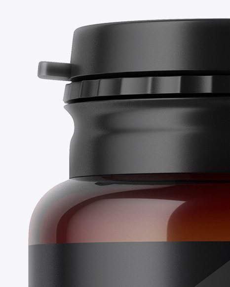 Amber Pills Bottle Mockup