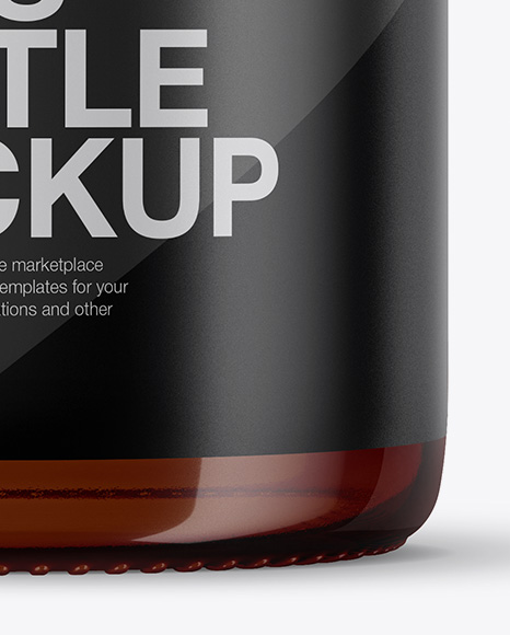 Amber Pills Bottle Mockup