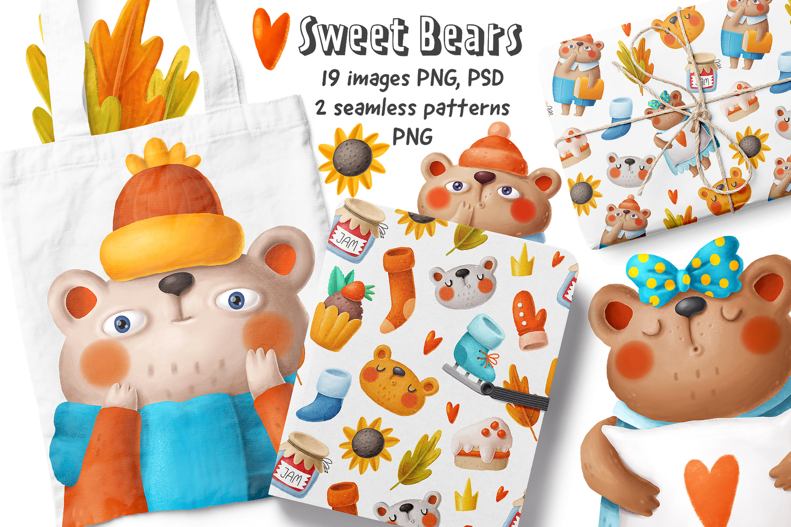 Collection of cute bears Collection of cute bears