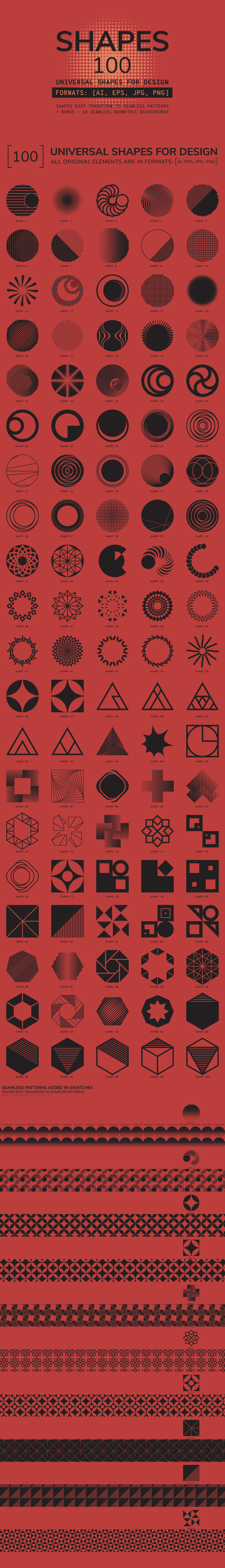 100 Geometric Shapes. Part 3