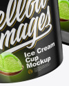 Two Glossy Ice Cream Cups Mockup