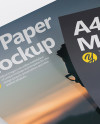 Two A4 Papers Mockup