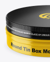 Glossy Round Tin Box Mockup